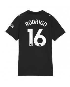 Billige Fotballdrakt Manchester City Rodri Hernandez #16 Replika Bortedrakt Dame 2025-26 Kortermet Billige Fotballdrakt Manchester City Rodri Hernandez #16 Replika Bortedrakt Dame 2025-26 Kortermet